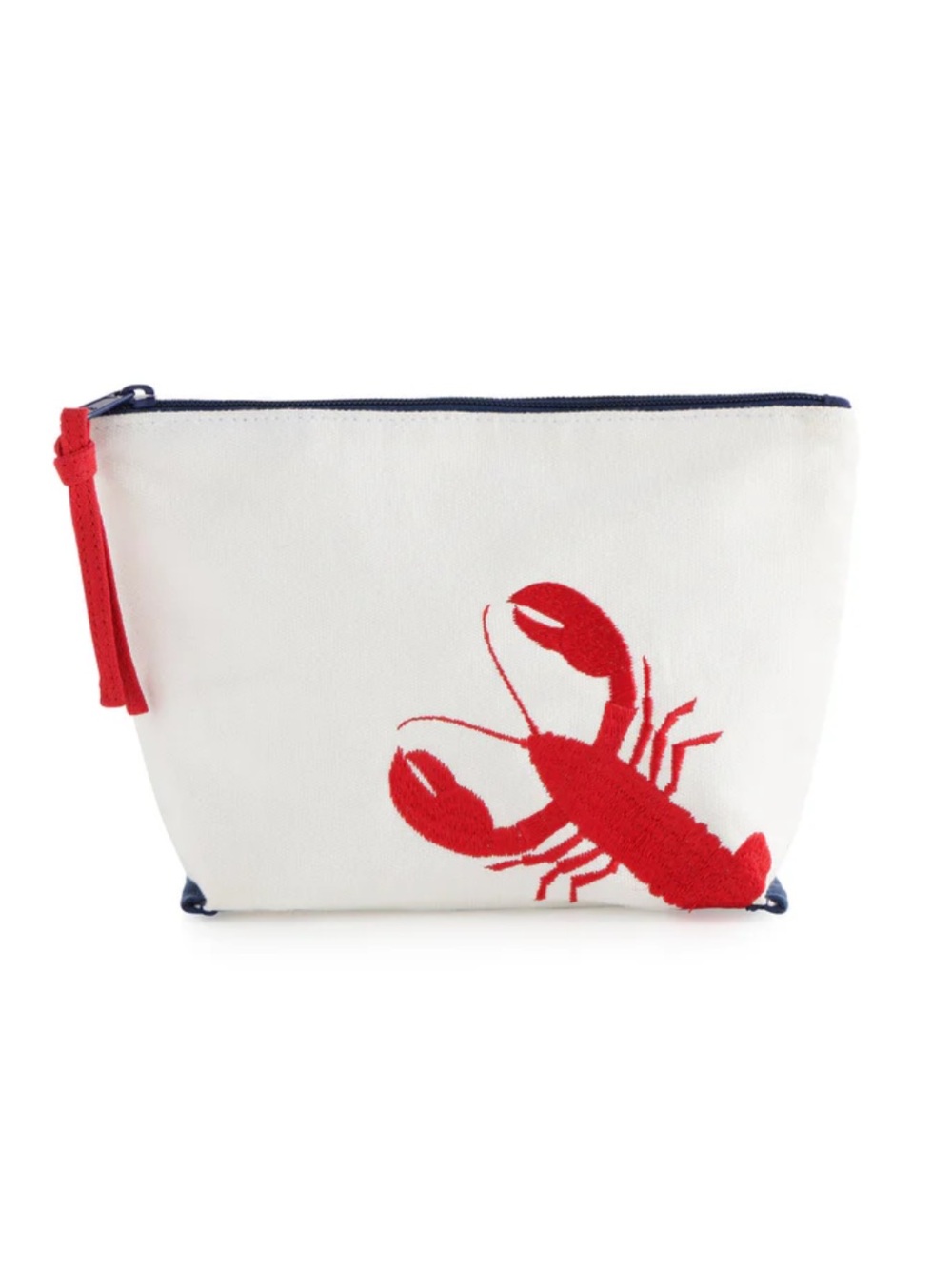 NWT Shiraleah Lobster Zip Pouch Coastal Preppy Makeup Bag Nautical Travel Case
